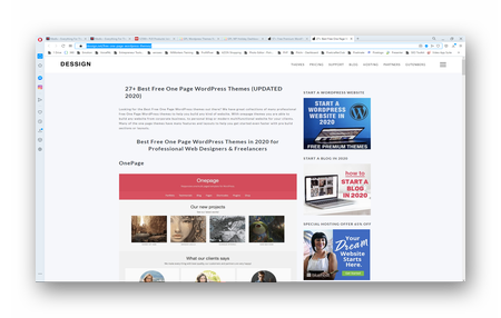 1 page WP Templates